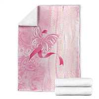 Breast Cancer Awareness Blanket Maile Pikake Lokelani Crown Flower Lei Inspired LT9 - Polynesian Pride