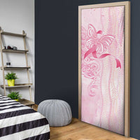 Breast Cancer Awareness Door Cover Maile Pikake Lokelani Crown Flower Lei Inspired LT9 - Polynesian Pride