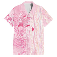 Breast Cancer Awareness Family Matching Summer Maxi Dress and Hawaiian Shirt Maile Pikake Lokelani Crown Flower Lei Inspired