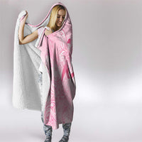 Breast Cancer Awareness Hooded Blanket Maile Pikake Lokelani Crown Flower Lei Inspired