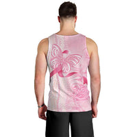 Breast Cancer Awareness Men Tank Top Maile Pikake Lokelani Crown Flower Lei Inspired LT9 - Polynesian Pride