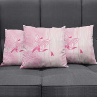 Breast Cancer Awareness Pillow Cover Maile Pikake Lokelani Crown Flower Lei Inspired LT9 - Polynesian Pride