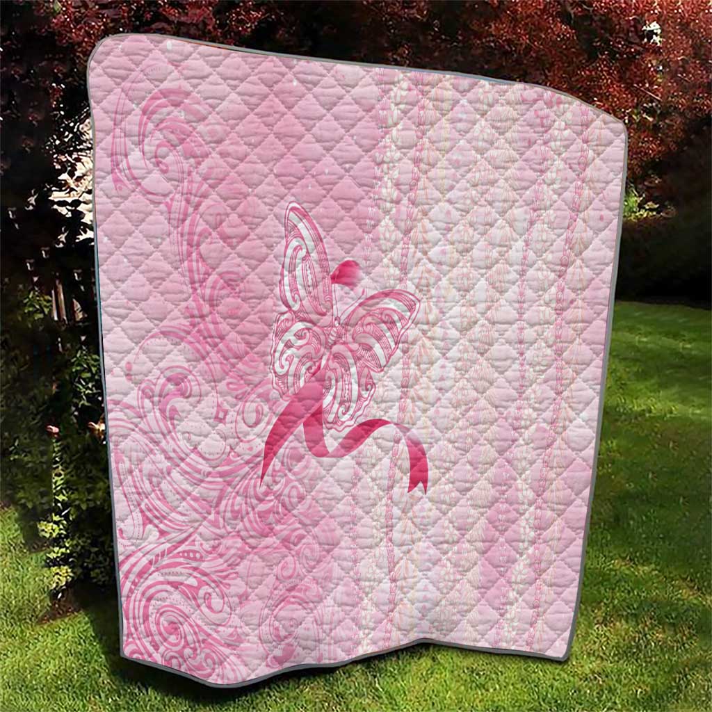 Breast Cancer Awareness Quilt Maile Pikake Lokelani Crown Flower Lei Inspired LT9 - Polynesian Pride