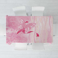 Breast Cancer Awareness Tablecloth Maile Pikake Lokelani Crown Flower Lei Inspired LT9 Pink - Polynesian Pride