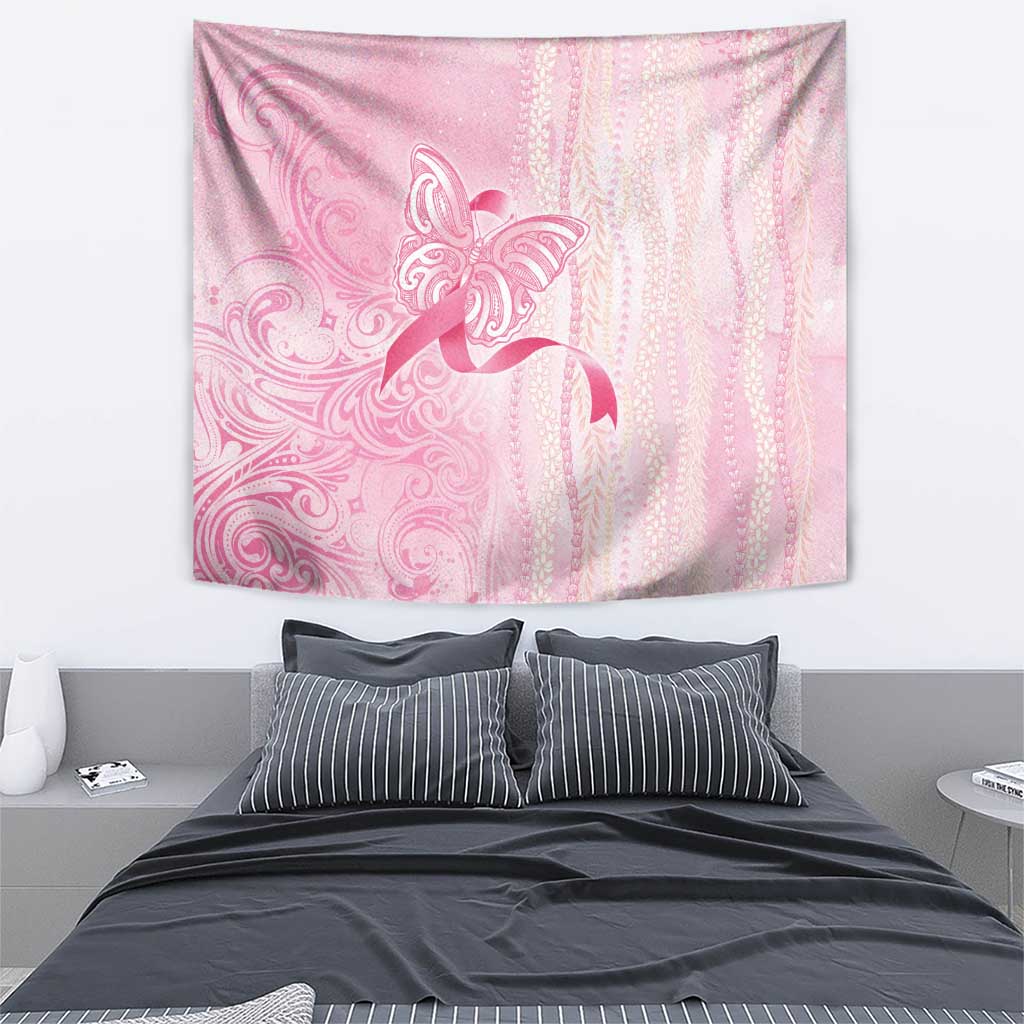 Breast Cancer Awareness Tapestry Maile Pikake Lokelani Crown Flower Lei Inspired LT9 - Polynesian Pride
