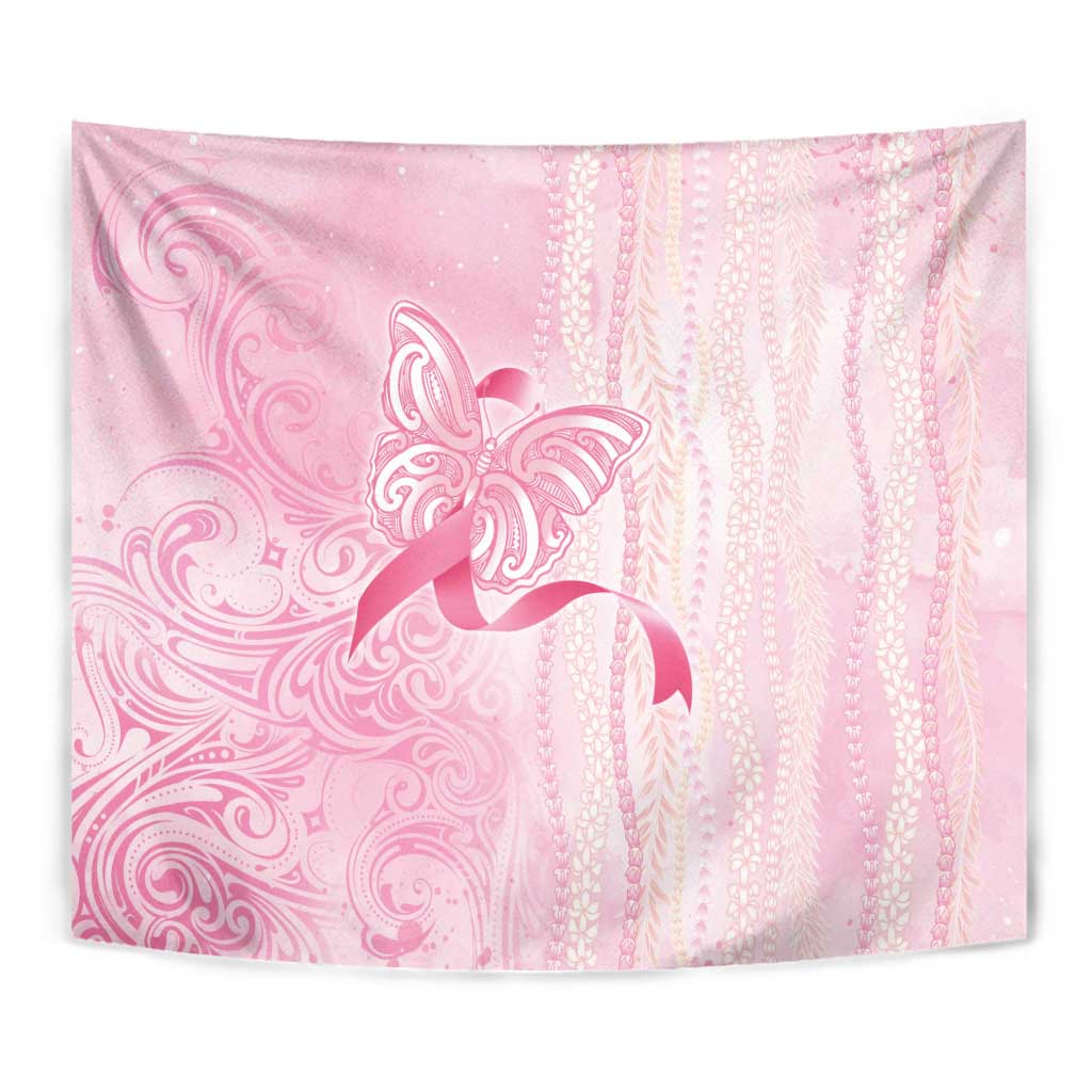 Breast Cancer Awareness Tapestry Maile Pikake Lokelani Crown Flower Lei Inspired LT9 - Polynesian Pride