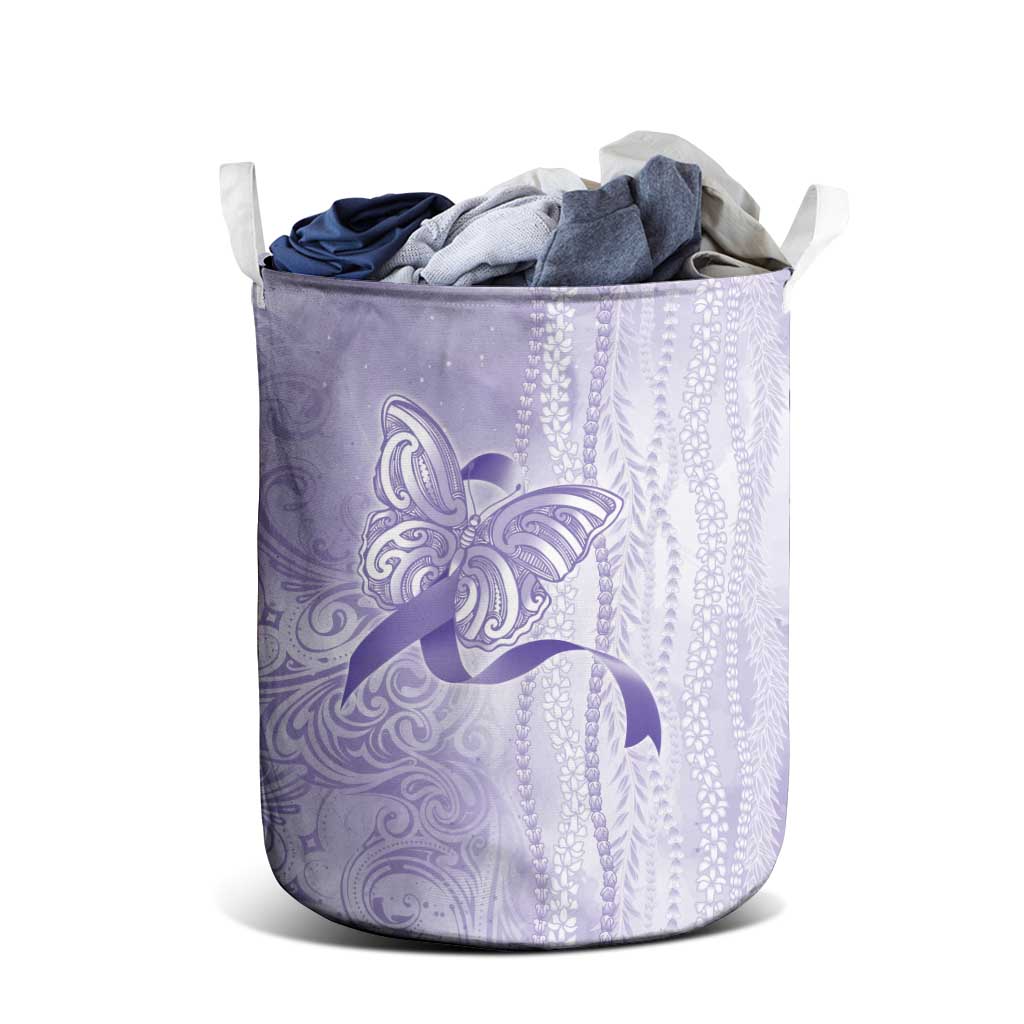 Epilepsy Awareness Laundry Basket Maile Pikake Lokelani Crown Flower Lei Inspired LT9 - Polynesian Pride