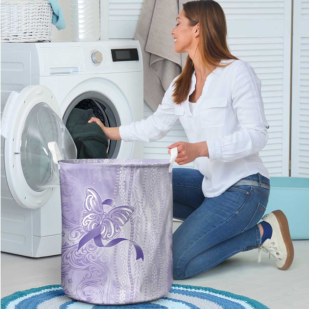 Epilepsy Awareness Laundry Basket Maile Pikake Lokelani Crown Flower Lei Inspired LT9 - Polynesian Pride