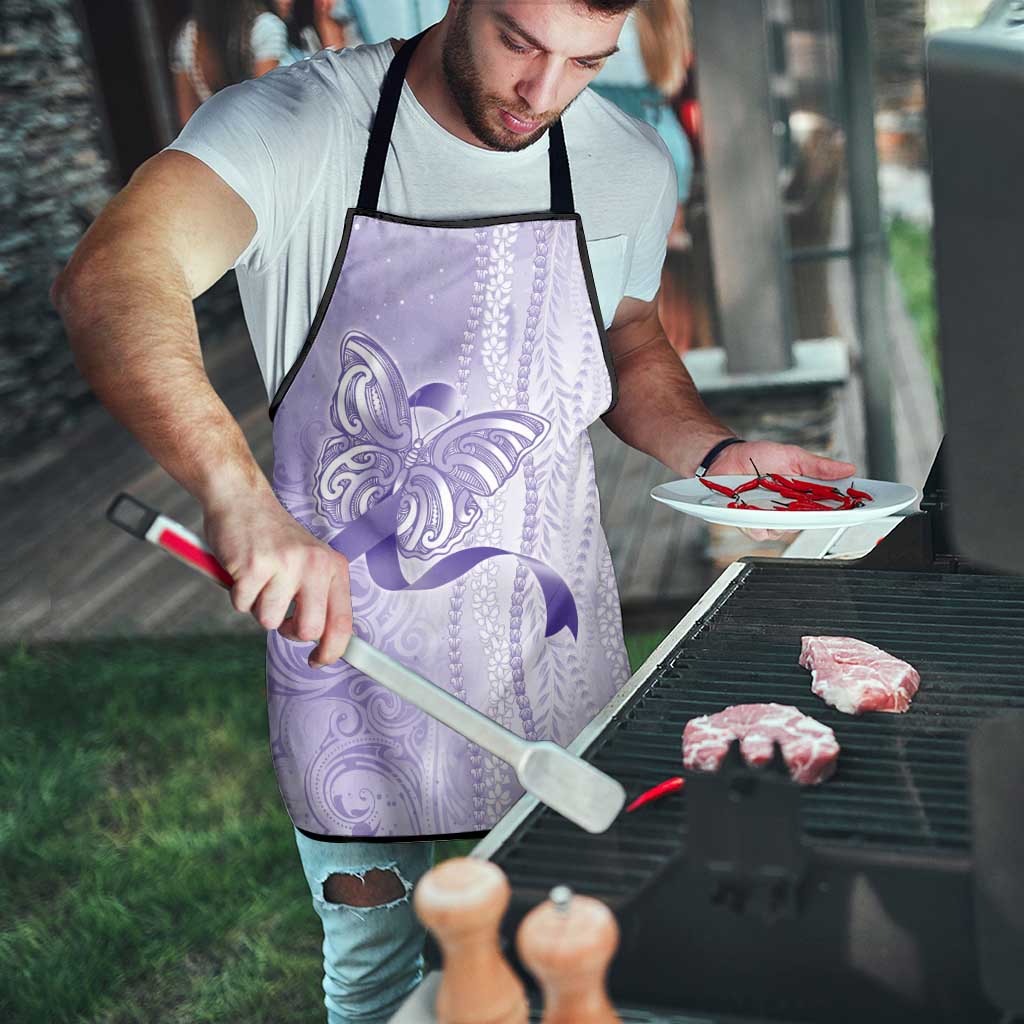 Epilepsy Awareness Apron Maile Pikake Lokelani Crown Flower Lei Inspired LT9 - Polynesian Pride