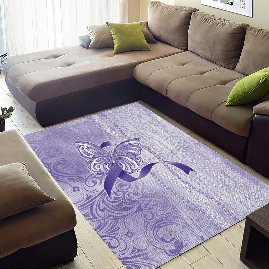 Epilepsy Awareness Area Rug Maile Pikake Lokelani Crown Flower Lei Inspired LT9 - Polynesian Pride