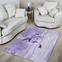 Epilepsy Awareness Area Rug Maile Pikake Lokelani Crown Flower Lei Inspired LT9 - Polynesian Pride