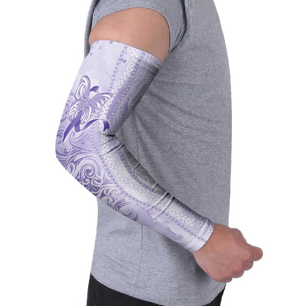 Epilepsy Awareness Arm Sleeves Maile Pikake Lokelani Crown Flower Lei Inspired LT9 - Polynesian Pride