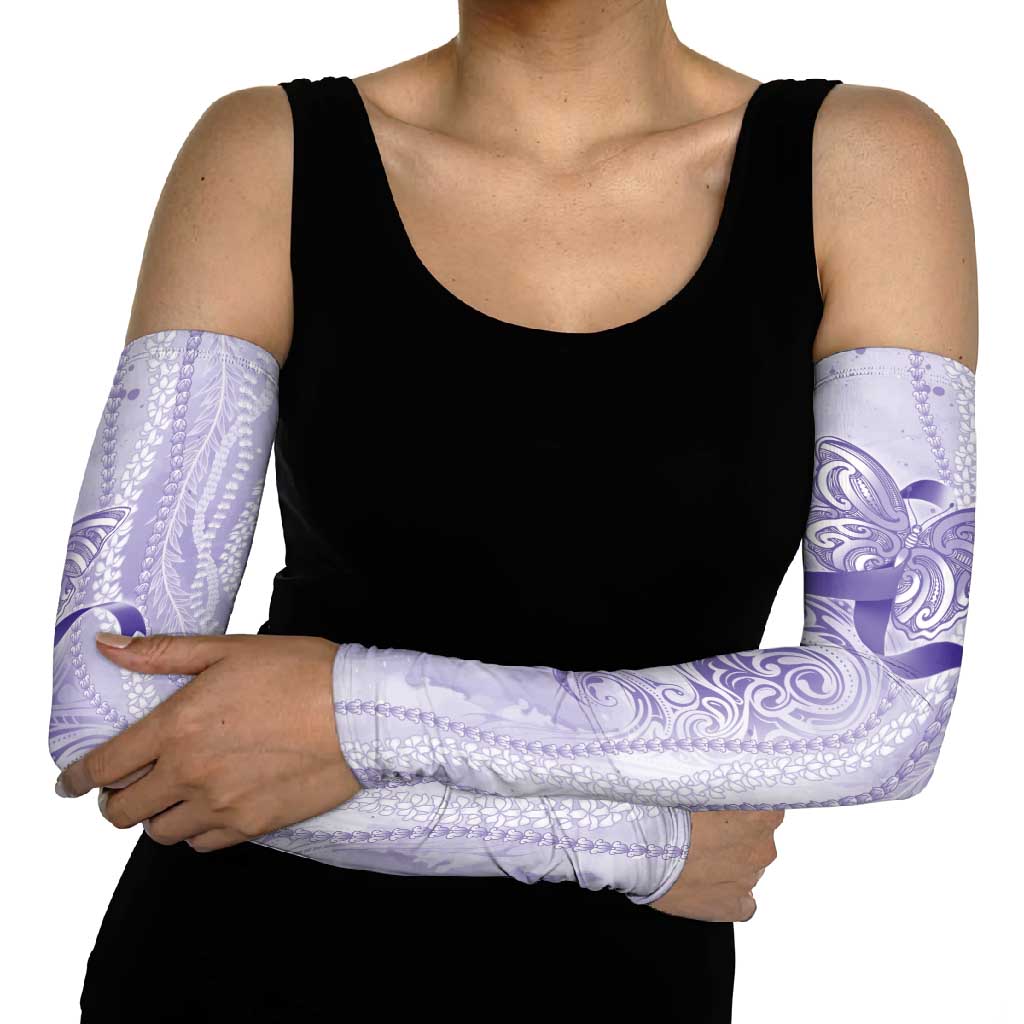 Epilepsy Awareness Arm Sleeves Maile Pikake Lokelani Crown Flower Lei Inspired LT9 - Polynesian Pride