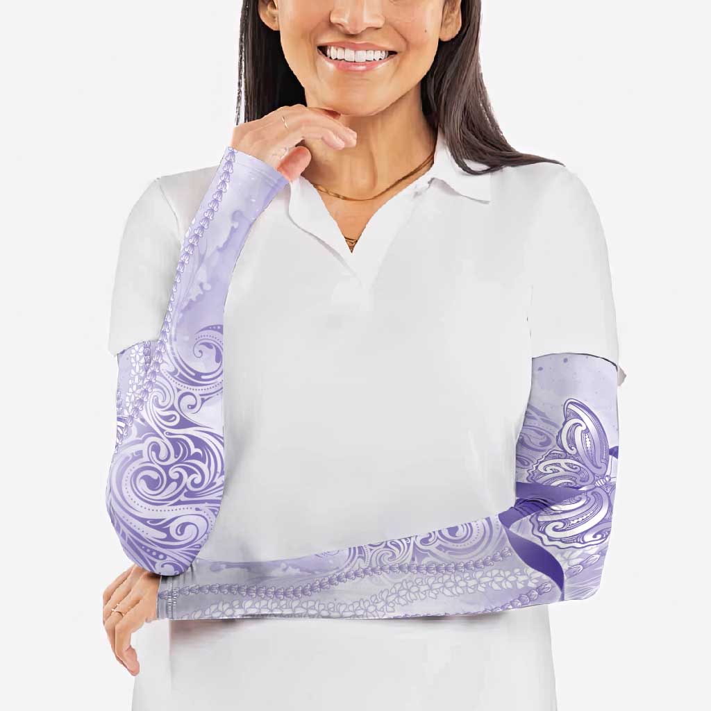 Epilepsy Awareness Arm Sleeves Maile Pikake Lokelani Crown Flower Lei Inspired LT9 - Polynesian Pride