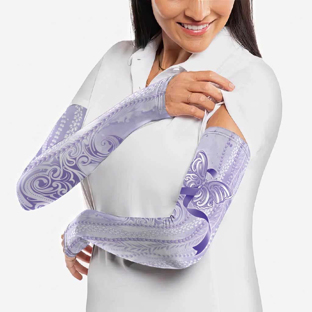 Epilepsy Awareness Arm Sleeves Maile Pikake Lokelani Crown Flower Lei Inspired LT9 - Polynesian Pride
