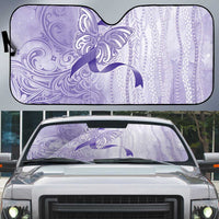 Epilepsy Awareness Auto Sun Shade Maile Pikake Lokelani Crown Flower Lei Inspired LT9 Purple - Polynesian Pride