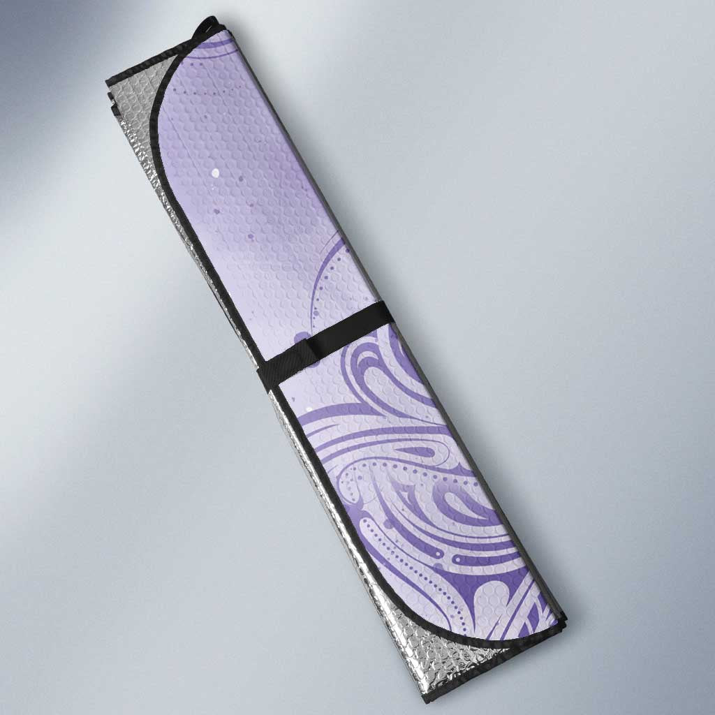 Epilepsy Awareness Auto Sun Shade Maile Pikake Lokelani Crown Flower Lei Inspired LT9 - Polynesian Pride