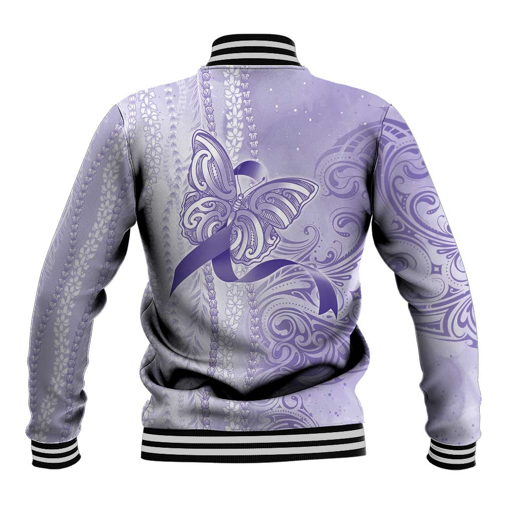 Epilepsy Awareness Baseball Jacket Maile Pikake Lokelani Crown Flower Lei Inspired LT9 - Polynesian Pride