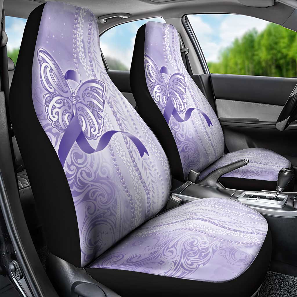 Epilepsy Awareness Car Seat Cover Maile Pikake Lokelani Crown Flower Lei Inspired LT9 - Polynesian Pride