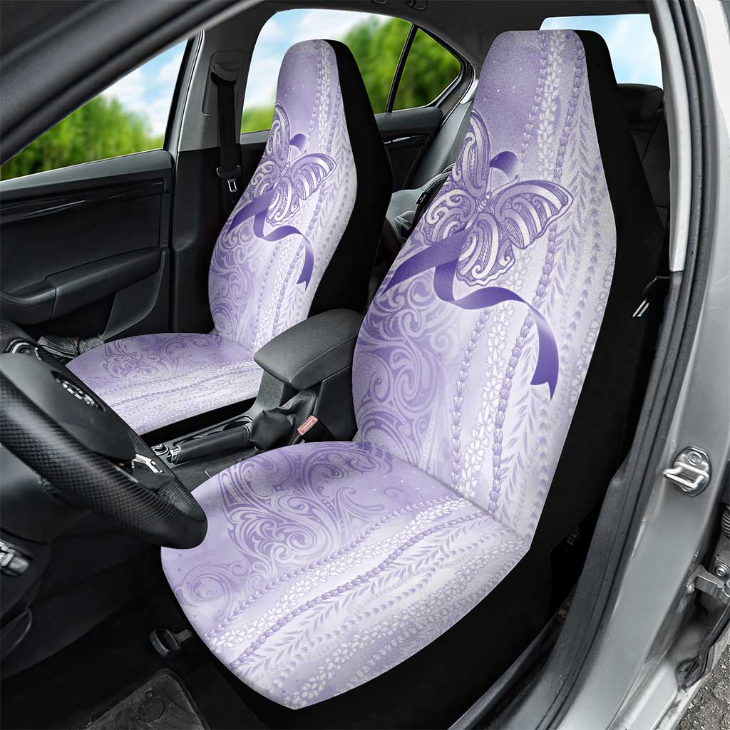 Epilepsy Awareness Car Seat Cover Maile Pikake Lokelani Crown Flower Lei Inspired LT9 - Polynesian Pride