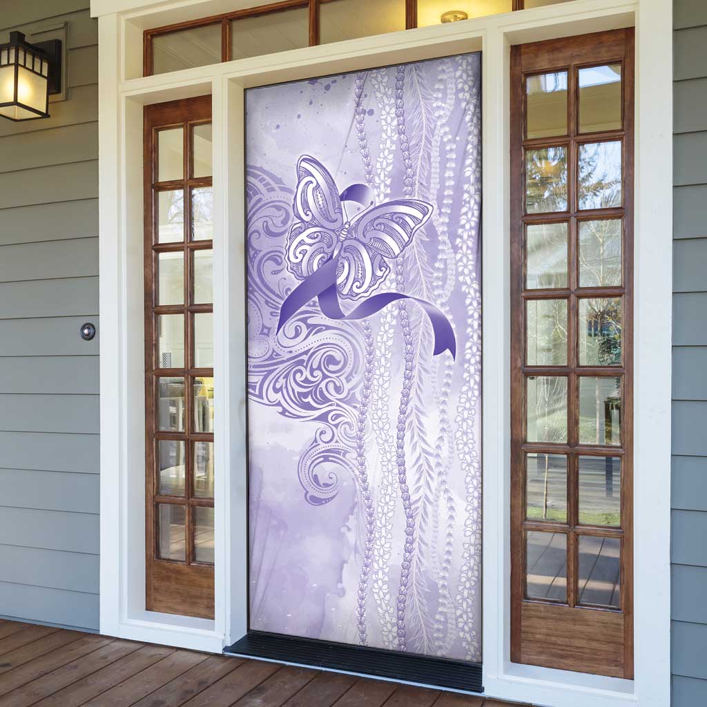 Epilepsy Awareness Door Cover Maile Pikake Lokelani Crown Flower Lei Inspired LT9 - Polynesian Pride