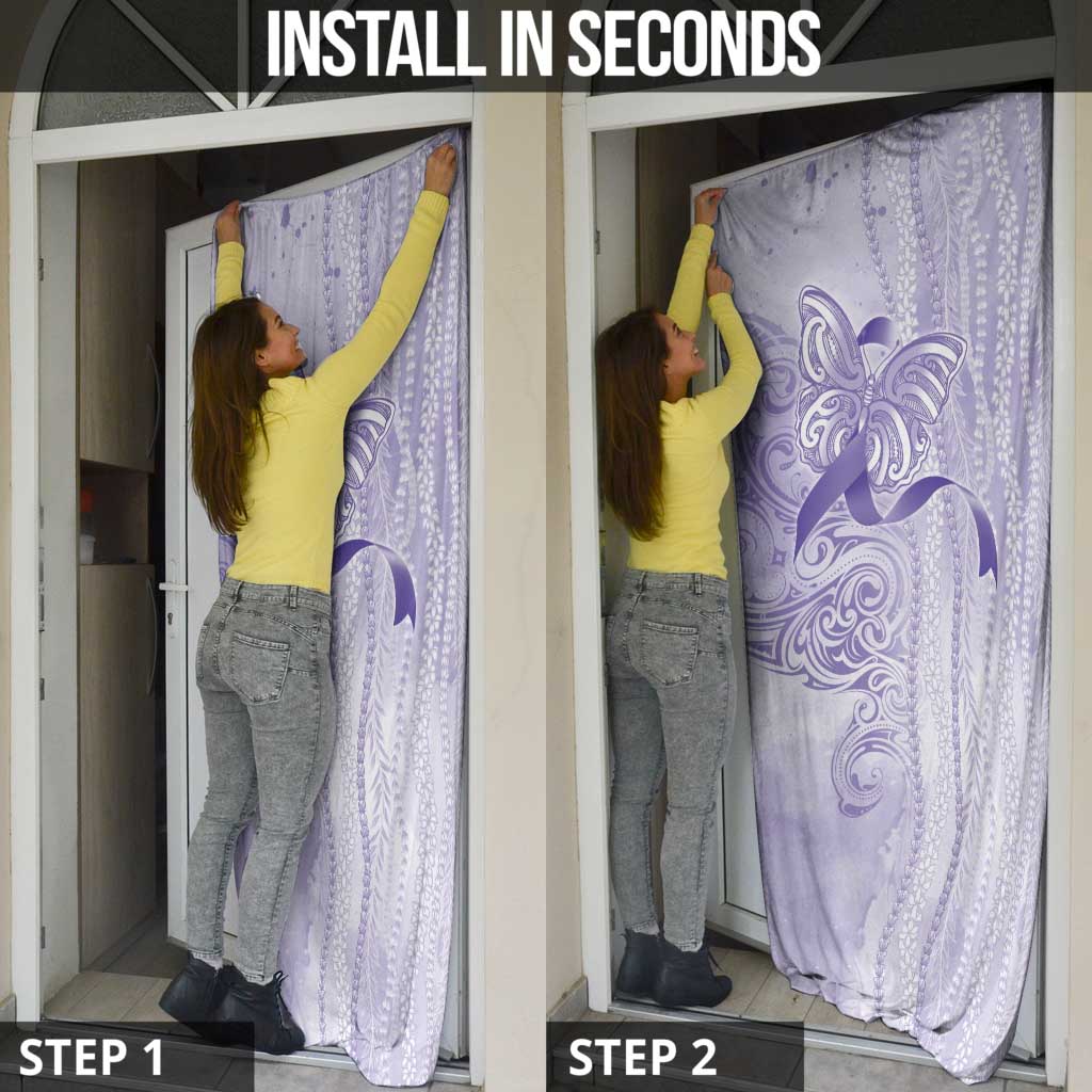 Epilepsy Awareness Door Cover Maile Pikake Lokelani Crown Flower Lei Inspired LT9 - Polynesian Pride