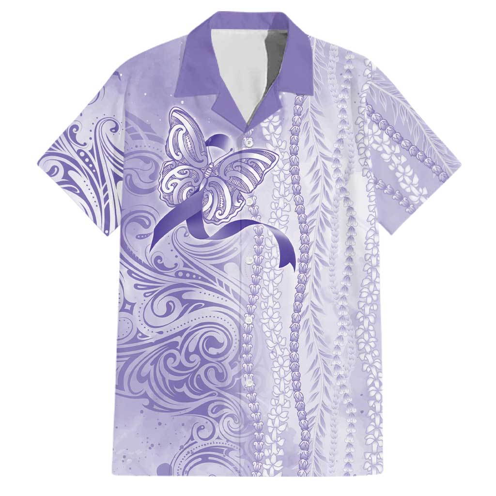 Epilepsy Awareness Family Matching Puletasi and Hawaiian Shirt Maile Pikake Lokelani Crown Flower Lei Inspired