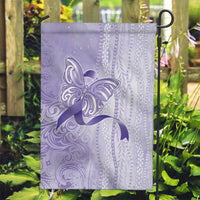 Epilepsy Awareness Garden Flag Maile Pikake Lokelani Crown Flower Lei Inspired LT9 Garden Flag Purple - Polynesian Pride