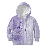 Epilepsy Awareness Kid Hoodie Maile Pikake Lokelani Crown Flower Lei Inspired LT9 Hoodie Purple - Polynesian Pride