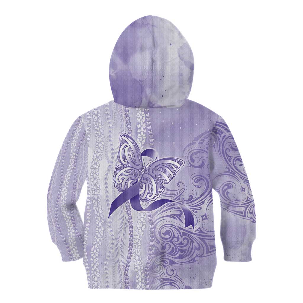 Epilepsy Awareness Kid Hoodie Maile Pikake Lokelani Crown Flower Lei Inspired LT9 - Polynesian Pride