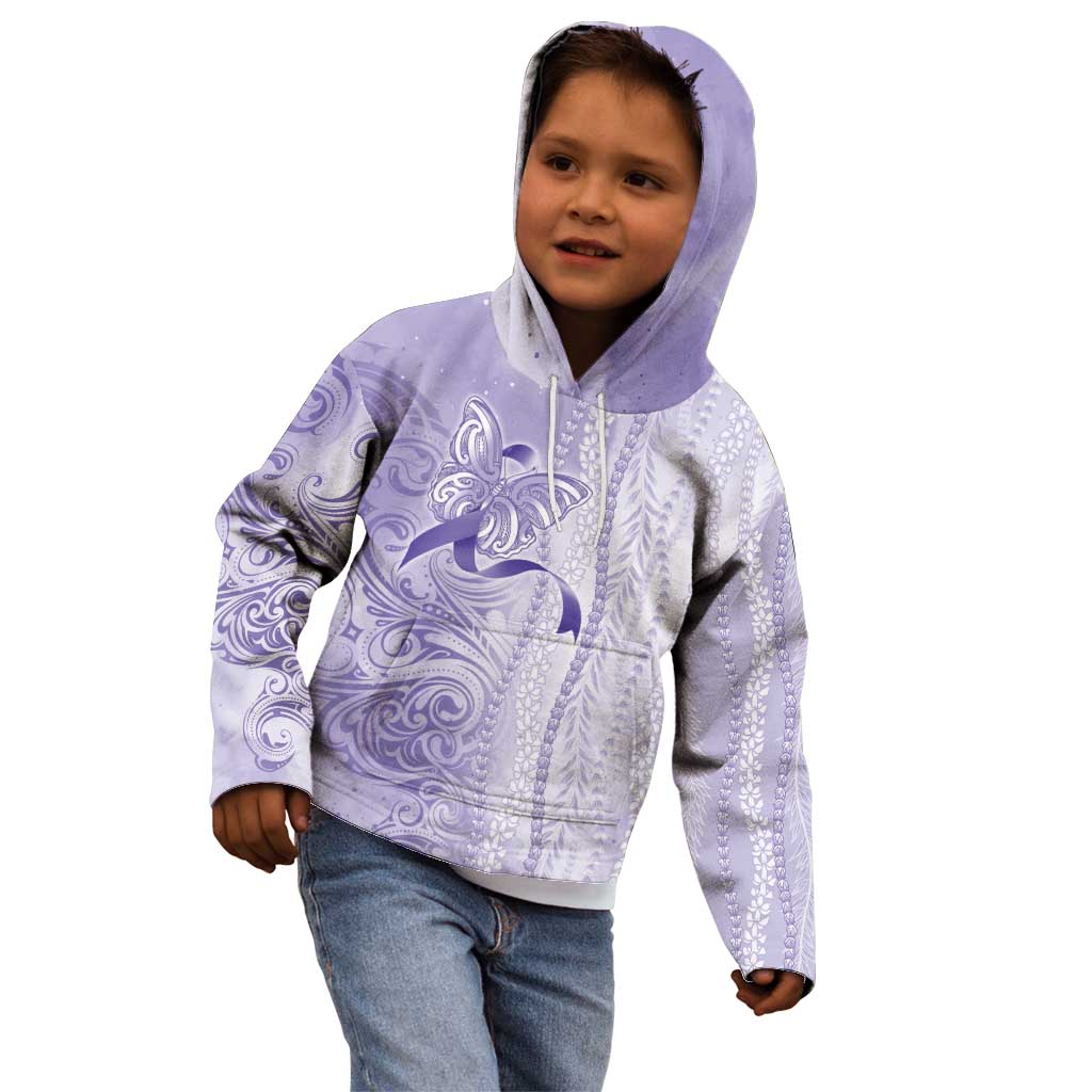 Epilepsy Awareness Kid Hoodie Maile Pikake Lokelani Crown Flower Lei Inspired LT9 - Polynesian Pride