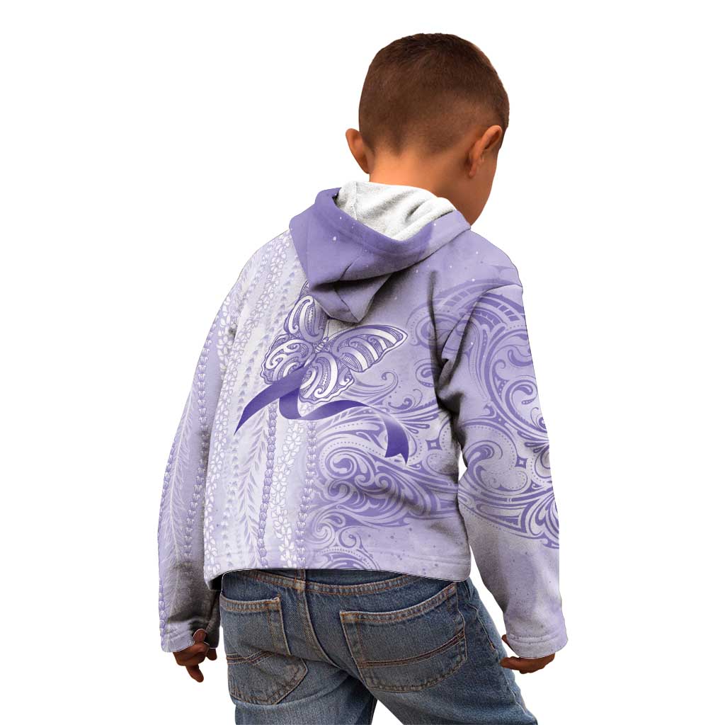 Epilepsy Awareness Kid Hoodie Maile Pikake Lokelani Crown Flower Lei Inspired LT9 - Polynesian Pride