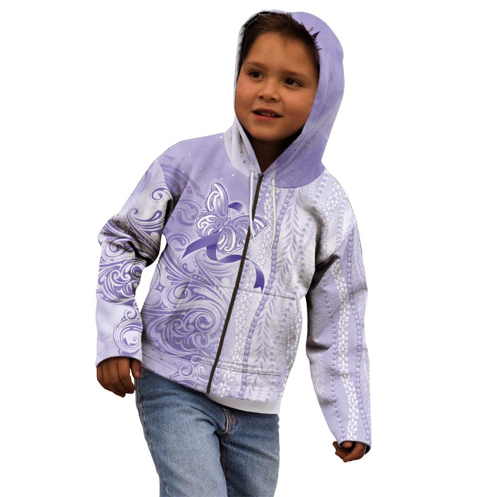 Epilepsy Awareness Kid Hoodie Maile Pikake Lokelani Crown Flower Lei Inspired LT9 - Polynesian Pride