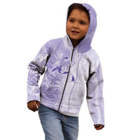 Epilepsy Awareness Kid Hoodie Maile Pikake Lokelani Crown Flower Lei Inspired LT9 - Polynesian Pride
