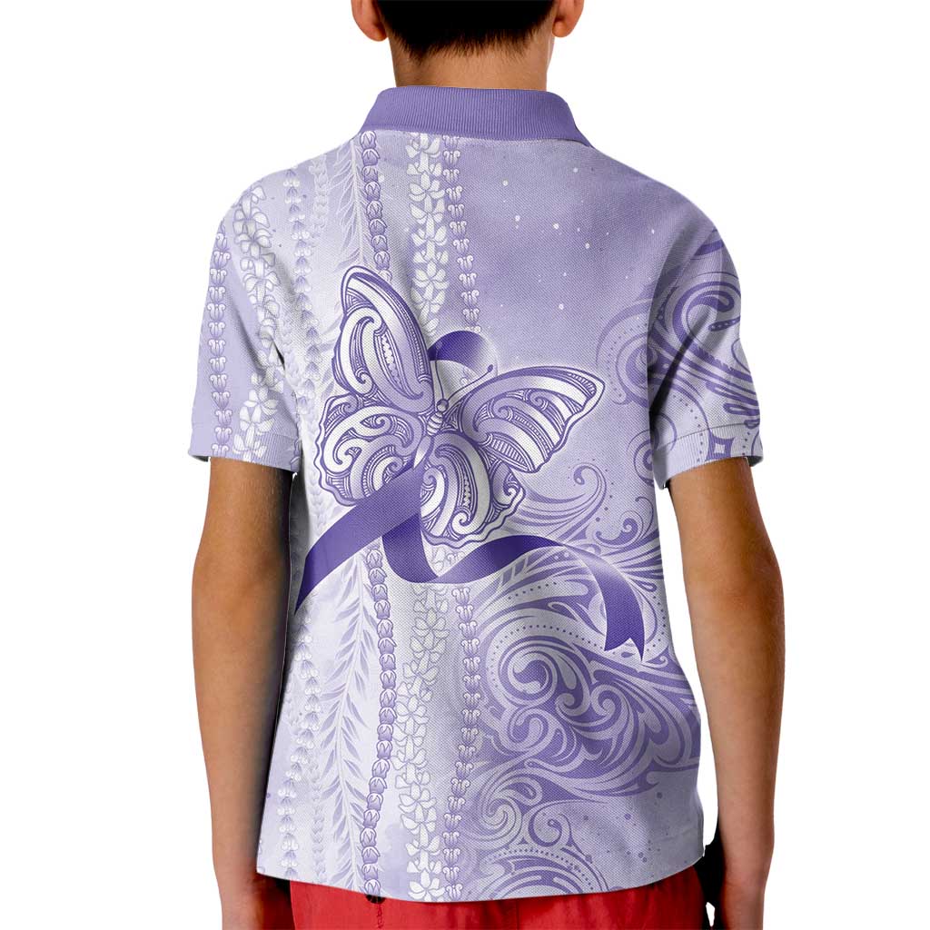 Epilepsy Awareness Kid Polo Shirt Maile Pikake Lokelani Crown Flower Lei Inspired