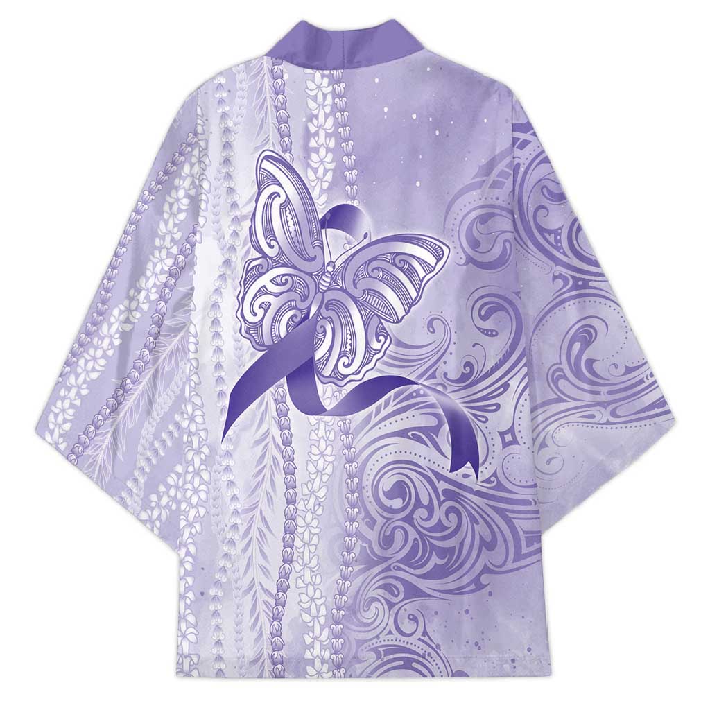 Epilepsy Awareness Kimono Maile Pikake Lokelani Crown Flower Lei Inspired LT9 - Polynesian Pride