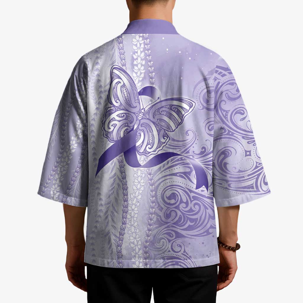 Epilepsy Awareness Kimono Maile Pikake Lokelani Crown Flower Lei Inspired LT9 - Polynesian Pride