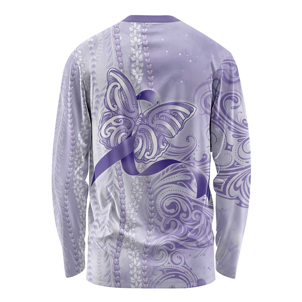 Epilepsy Awareness Long Sleeve Shirt Maile Pikake Lokelani Crown Flower Lei Inspired LT9 - Polynesian Pride