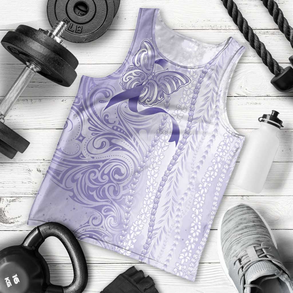 Epilepsy Awareness Men Tank Top Maile Pikake Lokelani Crown Flower Lei Inspired LT9 - Polynesian Pride
