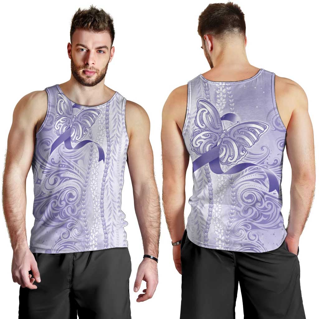 Epilepsy Awareness Men Tank Top Maile Pikake Lokelani Crown Flower Lei Inspired LT9 - Polynesian Pride