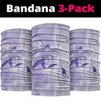 Epilepsy Awareness Neck Gaiter Maile Pikake Lokelani Crown Flower Lei Inspired LT9 package One Size: 25*50cm Purple - Polynesian Pride