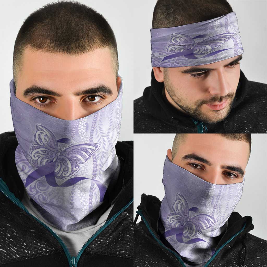 Epilepsy Awareness Neck Gaiter Maile Pikake Lokelani Crown Flower Lei Inspired LT9 - Polynesian Pride