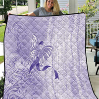 Epilepsy Awareness Quilt Maile Pikake Lokelani Crown Flower Lei Inspired LT9 Purple - Polynesian Pride