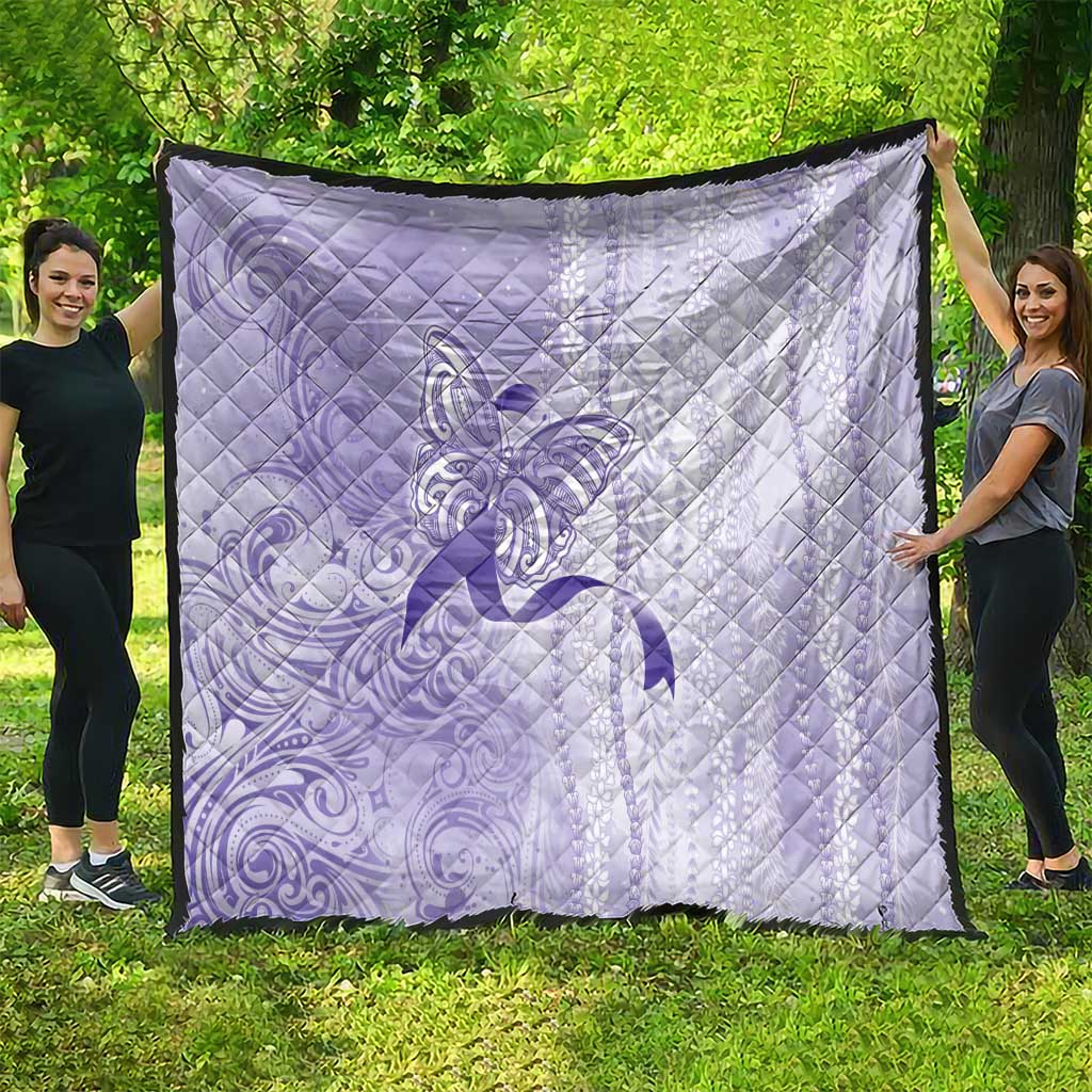 Epilepsy Awareness Quilt Maile Pikake Lokelani Crown Flower Lei Inspired LT9 - Polynesian Pride