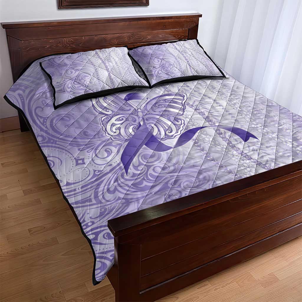 Epilepsy Awareness Quilt Bed Set Maile Pikake Lokelani Crown Flower Lei Inspired LT9 - Polynesian Pride