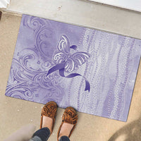 Epilepsy Awareness Rubber Doormat Maile Pikake Lokelani Crown Flower Lei Inspired LT9 - Polynesian Pride