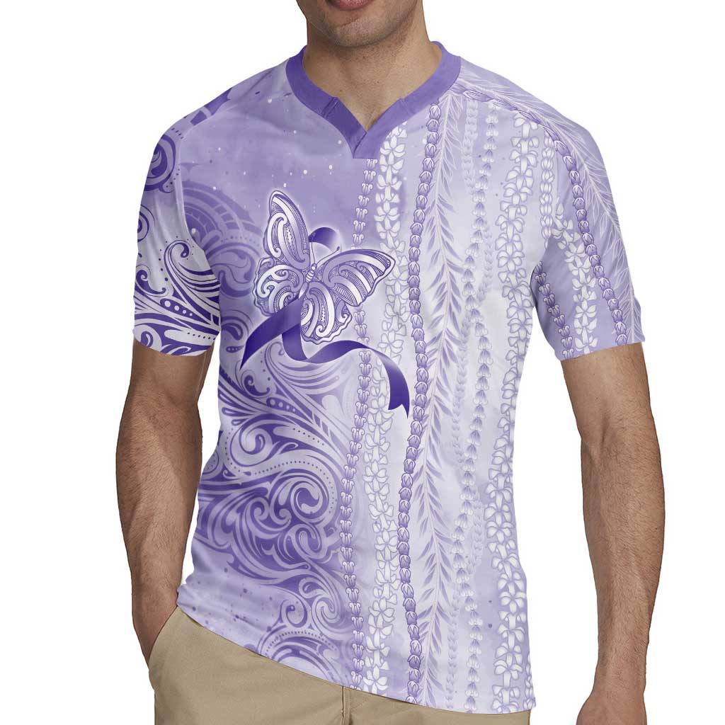 Epilepsy Awareness Rugby Jersey Maile Pikake Lokelani Crown Flower Lei Inspired LT9 - Polynesian Pride