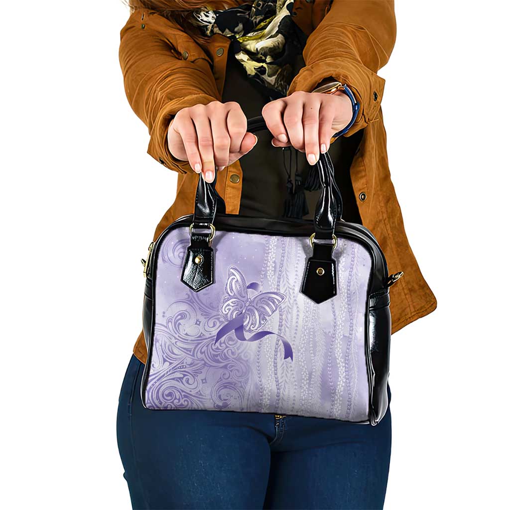 Epilepsy Awareness Shoulder Handbag Maile Pikake Lokelani Crown Flower Lei Inspired LT9 One Size Purple - Polynesian Pride
