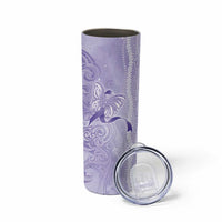 Epilepsy Awareness Skinny Tumbler Maile Pikake Lokelani Crown Flower Lei Inspired LT9 - Polynesian Pride