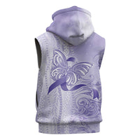 Epilepsy Awareness Sleeveless Hoodie Maile Pikake Lokelani Crown Flower Lei Inspired LT9 - Polynesian Pride